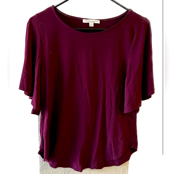 Maroon loose stylish blouse - Picture 1 of 3
